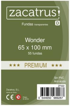 Protege-cartes Zacatrus Wonder premium (65 mm X 100 mm) (55 unités)