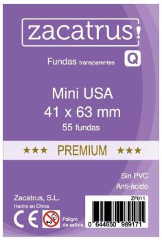 Protège-cartes Zacatrus Mini USA Premium (41 mm X 63 mm) (55 unités)