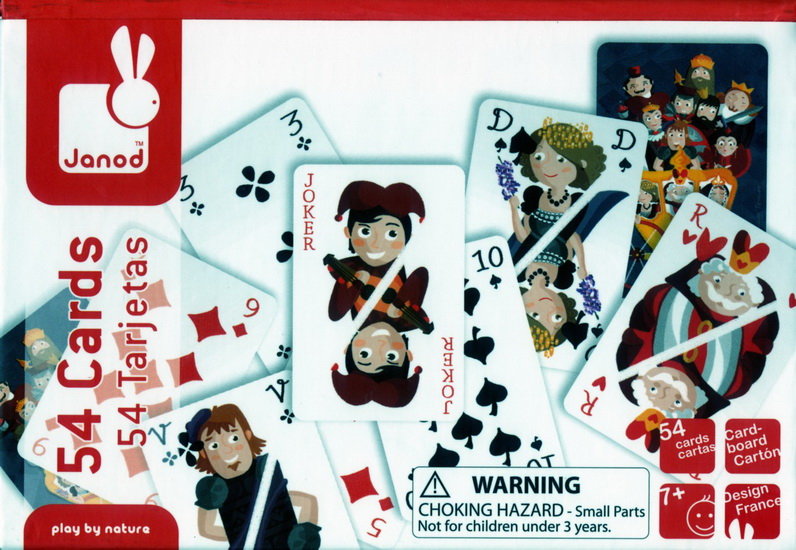 Janod Jeu de 54 cartes - Jeux classiques