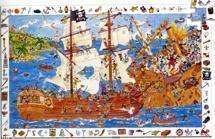 PUZZLE ENFANT OBSERVATION 100P LES PIRATES (DJECO)