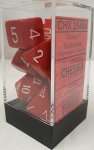 OPAQUE DICE SET - RED/WHITE