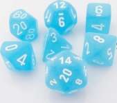 SET DE 7 DES FROSTED - BLEU CLAIR/BLANC