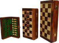 JEU D'ECHECS MAGNETIQUE PLIABLE 30CM ACACIA