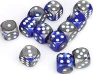 12D6 16MM BLEU-ACIER/BLANC