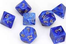 SET DE DES VORTEX BLEU OR