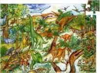 PUZZLE ENFANT 100P DINOSAURES + LIVRET (DJECO)