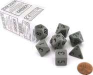 OPAQUE DICE SET - GRIS/NOIR