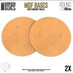 2 SOCLES RONDS 100MM BOIS MDF (GSW)