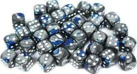SET DE 36D6 GEMINI BLEU-ACIER / BLANC (CHX26823)