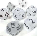 SET DE DES TRANSPARENT / NOIR