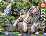 PUZZLE EDUCA 1000 PIECES TIGRES BLANCS DU BENGALE