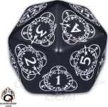 COMPTEUR DE POINTS DE VIE D20 NOIR/BLANC