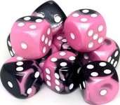12D6 16MM NOIR-ROSE/BLANC