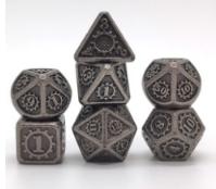 Des Metal - Mini lot de 7 des (14mm) - Gear Silver