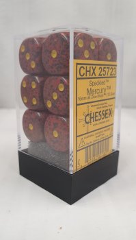 SET DE 12 DES 6 FACES MERCURY SPECKLED