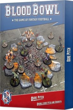 Blood Bowl Ogre Pitch : Double-sided Pitch and Dugouts 2021
