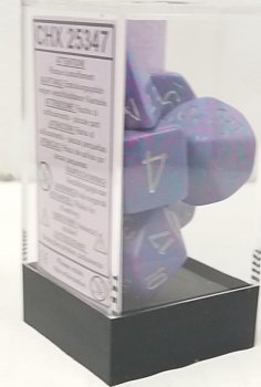 SPECKLED DICE SET-SILVER TETRA