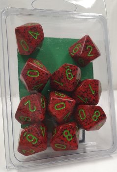 SET DE 10D10 SPECKLED STRAWBER