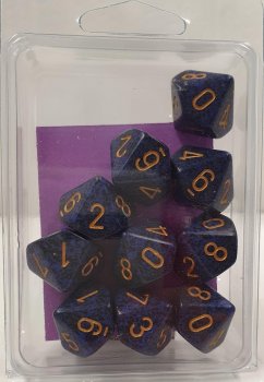 CHX25137 SET DE 10D10 SPECKLED GOLDEN COBALT