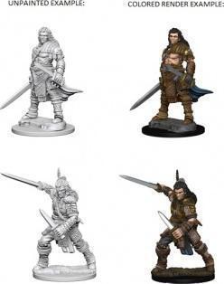 HUMAN MALE FIGHTER - Pathfinder Deep Cuts Unpainted Miniatures