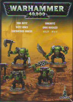 4 GUERRIERS ORKS 40K (CLIPS)