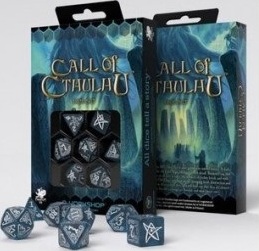 Call of Cthulhu Abyssal & White Dice Set (7 dés)