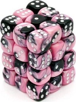 36D6 12MM NOIR-ROSE/BLANC