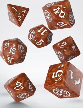 LOT DE 7 DÉS CHAT MUFFIN (Marron)