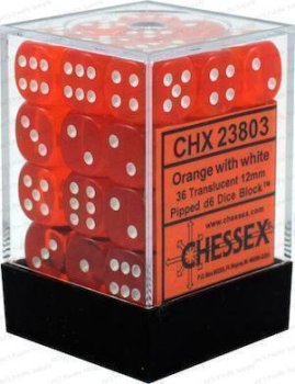 36D6 TRANSPARENT ORANGE/BLANC