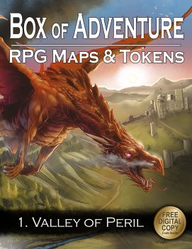 Livre plateau de jeu : Box of Adventure - RPG Maps & Tokens -1. Vallee du péril