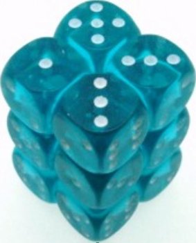 12D6 16MM TURQUOISE TRANSPARENT/BLANC