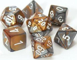 CHX26424 SET DE 7 DES GEMINI CUIVRE/BLANC