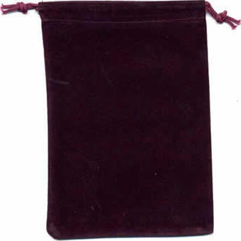 BOURSE GRAND FORMAT en VELOURS BORDEAUX