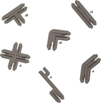 CLIPS PLASTIQUE MARRON pour TERRAIN 
