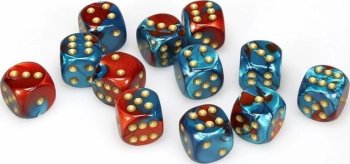 12D6 16MM ROUGE-TURQUOISE/OR