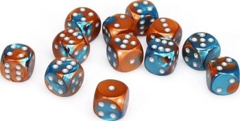 12D6 16MM CUIVRE-TURQUOISE/ARGENT