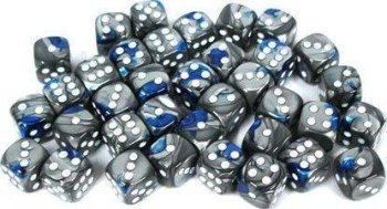 SET DE 36D6 GEMINI BLEU-ACIER / BLANC (CHX26823)