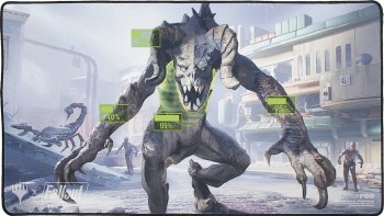 PLAYMAT FALLOUT BLACK STITCHED W - MTG