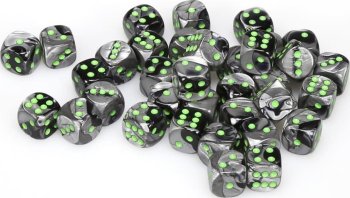 SET DE 36D6 GEMINI NOIR-GRIS / VERT (CHX26845)