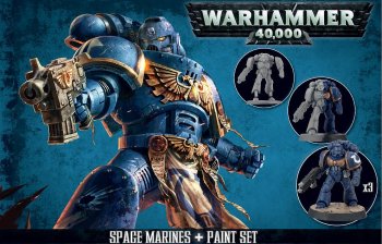 SPACE MARINES + PAINT SET
