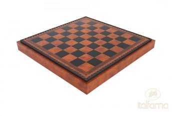 ECHIQUIER BLACK/BROWN 35X35