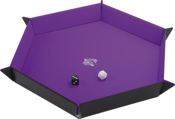 HEXAGON. DICE TRAY BLACK/PURPL