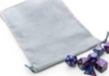 BOURSE GRAND FORMAT en VELOURS GRIS