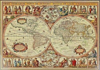 2000P VIEILLE CARTE DU MONDE