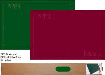 TAPIS BELOTE COEUR PIQUE VERT