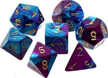 CHX26449 SET DE DES GEMINI VIOLET/TEAL