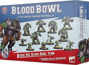 THE THUNDER VALLEY GREENSKINS - BLACK ORC BLOOD BOWL TEAM