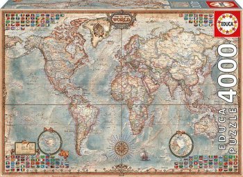 PUZZLE 4000 PIECES MAPPEMONDE