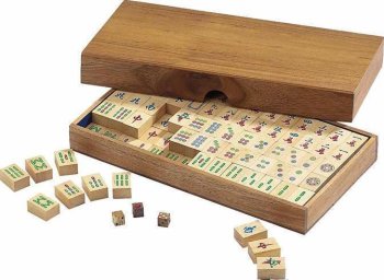 MAH-JONG BAMBOU SANS CHIFFRES