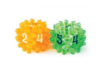 CONSTRUCTIBLE DICE LIGHT GREY & ORANGE
